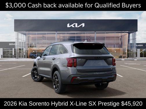 Steel Gray 2026 Kia Sorento Hybrid X-LINE SX PRESTIGE