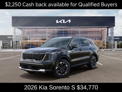 Ebony Black 2026 Kia Sorento S