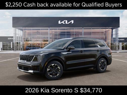 Ebony Black 2026 Kia Sorento S