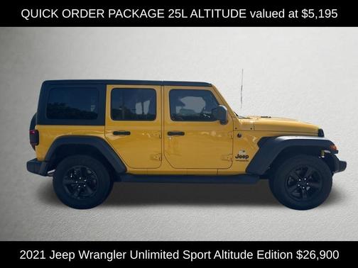 Baja Yellow Clearcoat 2021 Jeep Wrangler Unlimited Sport Altitude