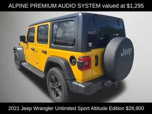 Baja Yellow Clearcoat 2021 Jeep Wrangler Unlimited Sport Altitude