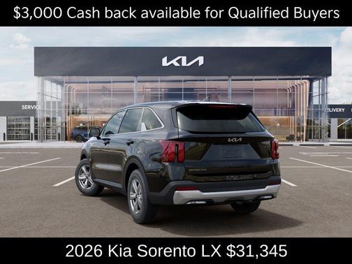 Ebony Black 2026 Kia Sorento LX