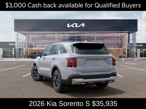 Wolf Gray 2026 Kia Sorento S