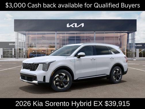 Snow White Pearl 2026 Kia Sorento Hybrid EX