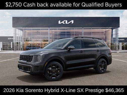 Gray 2026 Kia Sorento Hybrid X-LINE SX PRESTIGE