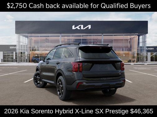 Gray 2026 Kia Sorento Hybrid X-LINE SX PRESTIGE