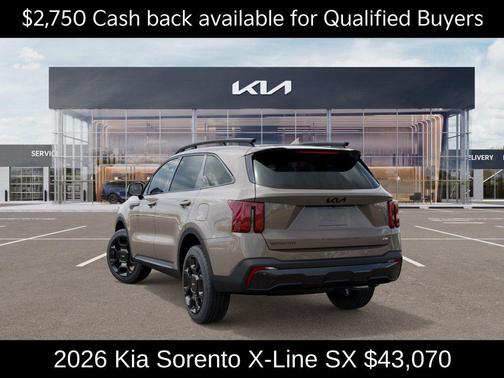 Brown 2026 Kia Sorento X-Line SX