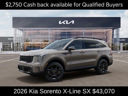 Brown 2026 Kia Sorento X-Line SX