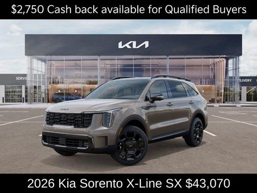 Brown 2026 Kia Sorento X-Line SX