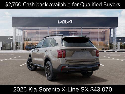 Brown 2026 Kia Sorento X-Line SX