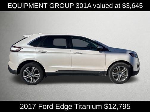 White Platinum 2017 Ford Edge Titanium