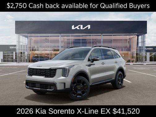 Ivory Silver 2026 Kia Sorento X-Line EX