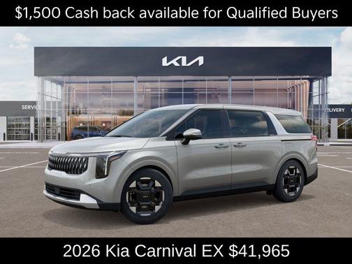 Ivory Silver 2026 Kia Carnival EX