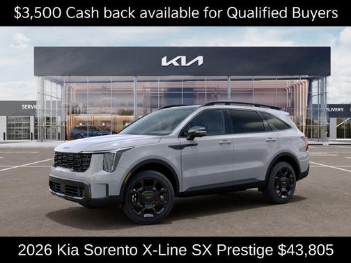 Wolf Gray 2026 Kia Sorento X-Line SX Prestige