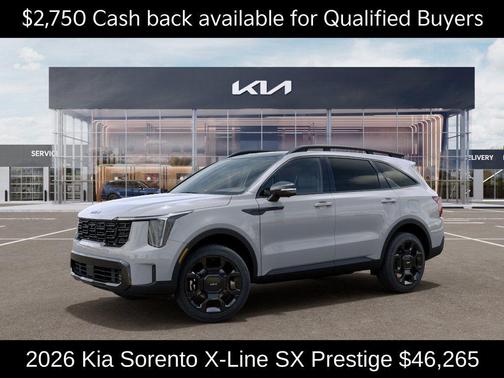 Wolf Gray 2026 Kia Sorento X-Line SX Prestige