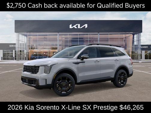 Wolf Gray 2026 Kia Sorento X-Line SX Prestige