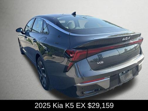 Gray 2025 Kia K5 EX