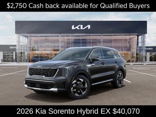 Gray 2026 Kia Sorento Hybrid EX