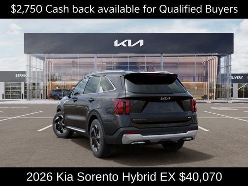 Gray 2026 Kia Sorento Hybrid EX