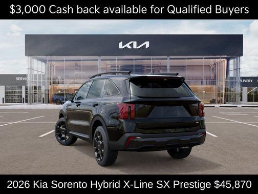 Aurora Black Pearl 2026 Kia Sorento Hybrid X-LINE SX PRESTIGE