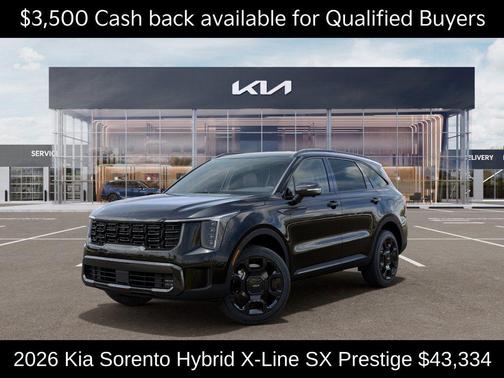Aurora Black Pearl 2026 Kia Sorento Hybrid X-LINE SX PRESTIGE