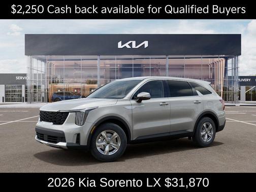 Ivory Silver 2026 Kia Sorento LX