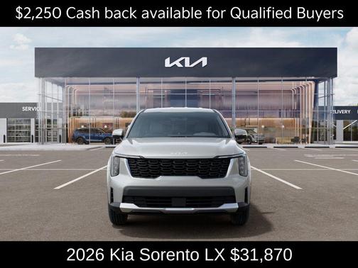 Ivory Silver 2026 Kia Sorento LX
