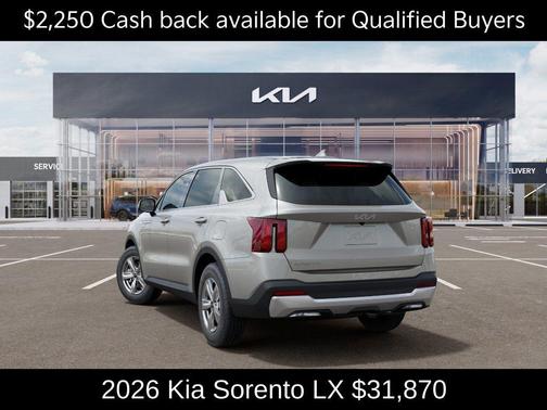 Ivory Silver 2026 Kia Sorento LX