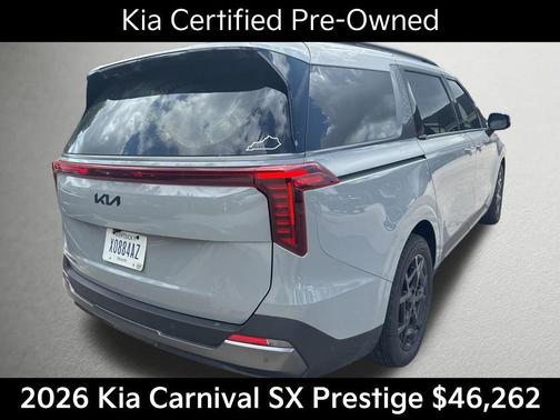 Ceramic Silver 2026 Kia Carnival SX Prestige