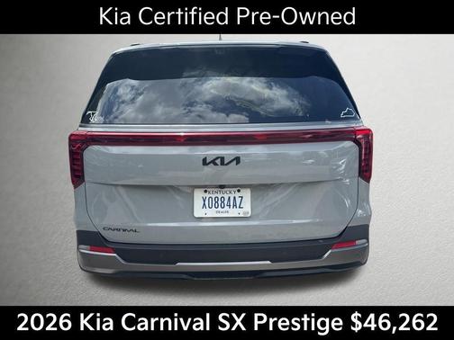 Ceramic Silver 2026 Kia Carnival SX Prestige