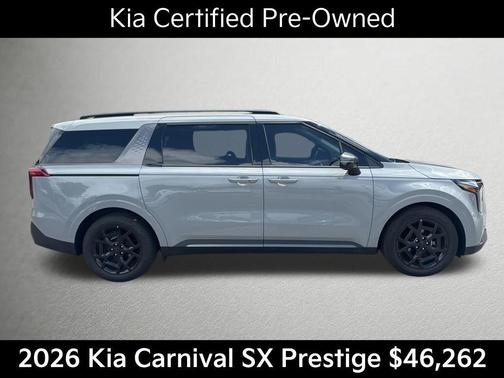 Ceramic Silver 2026 Kia Carnival SX Prestige