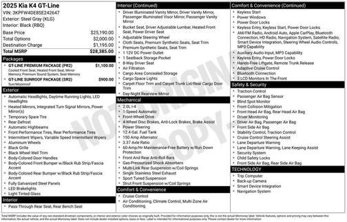 2025 Kia K4 GT-Line