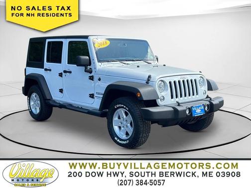 Bright White Clearcoat 2018 Jeep Wrangler JK Unlimited Sport