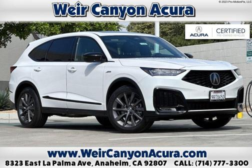 Platinum White Pearl 2025 Acura MDX A-Spec