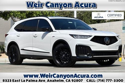 Platinum White Pearl 2025 Acura MDX A-Spec Advance