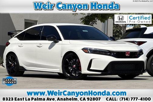 White 2025 Honda Civic Type R Base