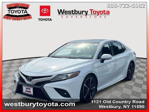 White 2019 Toyota Camry XSE