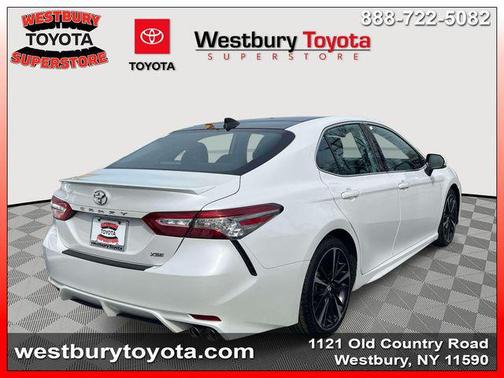 White 2019 Toyota Camry XSE
