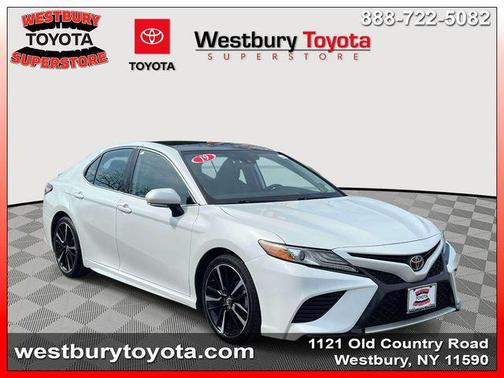 White 2019 Toyota Camry XSE