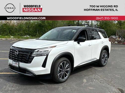 White / Black 2026 Nissan Pathfinder Platinum