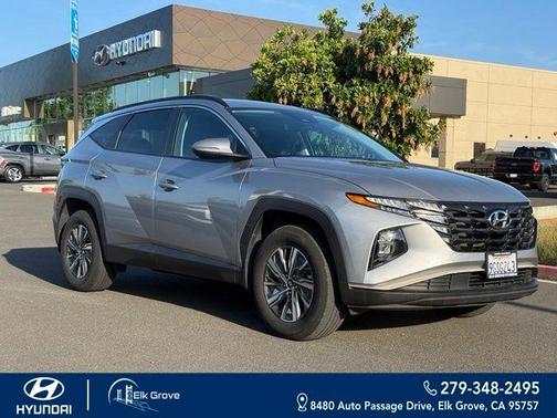 Shimmering Silver 2023 Hyundai TUCSON Hybrid Blue