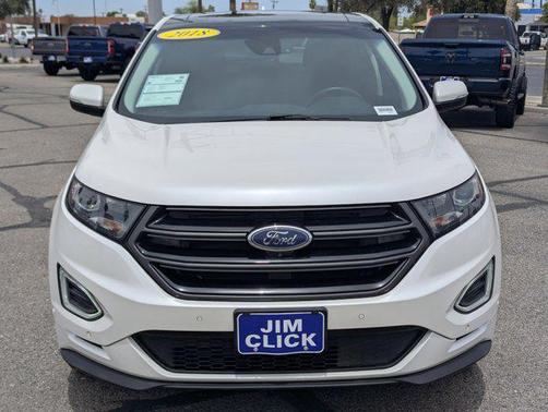 White Platinum Metallic Tri-Coat 2018 Ford Edge Sport