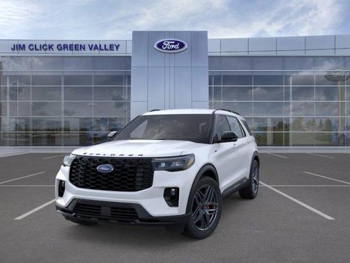 Star White Metallic Tri-Coat 2026 Ford Explorer ST-Line