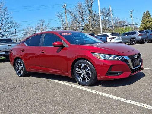 Scarlet Ember 2021 Nissan Sentra SV
