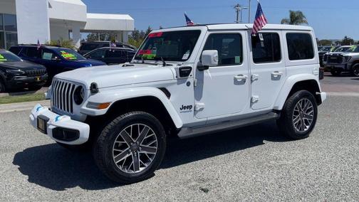 Bright White Clearcoat 2022 Jeep Wrangler Unlimited 4xe Sahara High Altitude