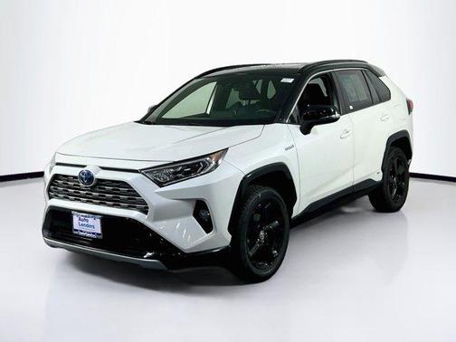 Blizzard Pearl w/Black Roof 2019 Toyota RAV4 Hybrid SE