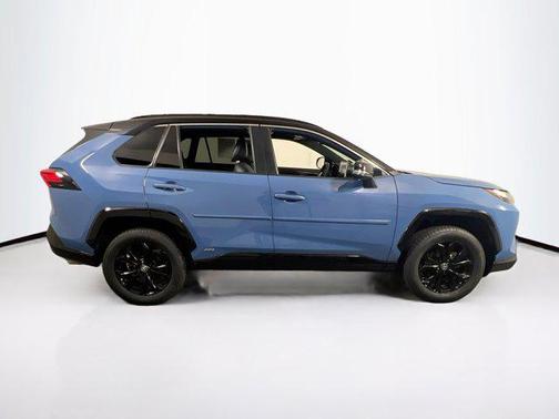 Cavalry Blue/Midnight Black Metallic 2022 Toyota RAV4 Hybrid SE