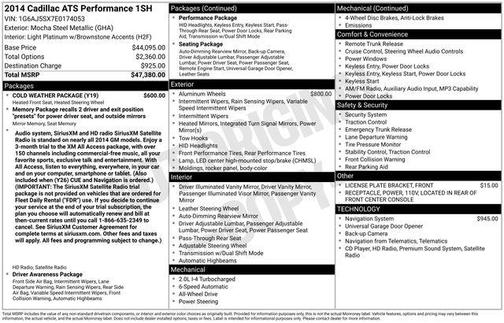 2014 Cadillac ATS 2.0L Turbo Performance