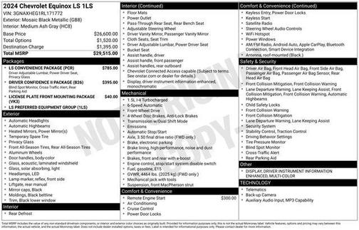 Mosaic Black Metallic 2024 Chevrolet Equinox LS