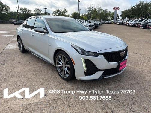 Crystal White Tri-Coat 2023 Cadillac CT5 Sport RWD